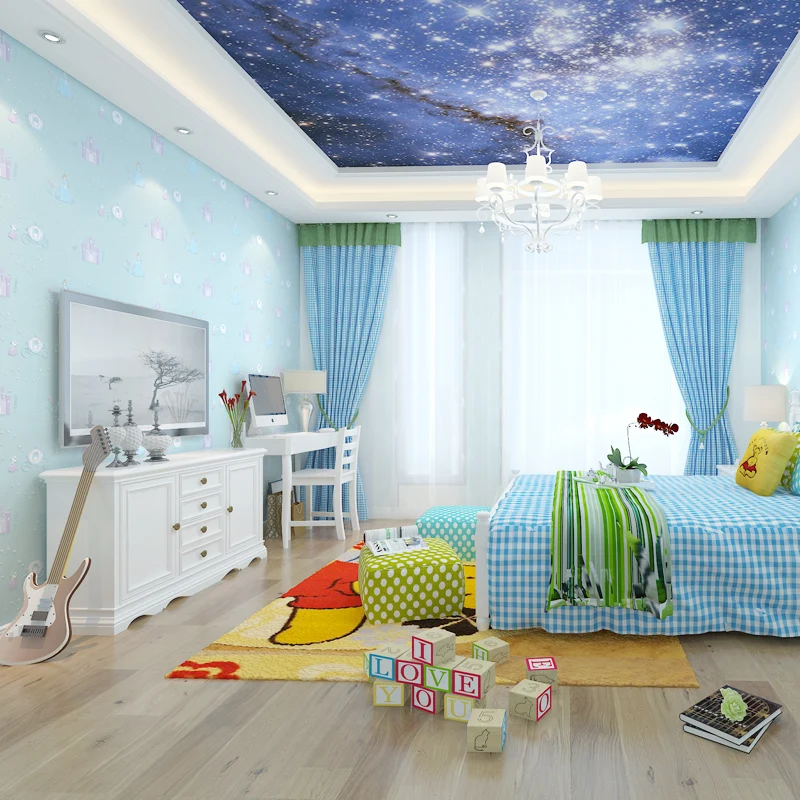 Принцесса комната детская обои Девушка экологический нетканый розовый спальня