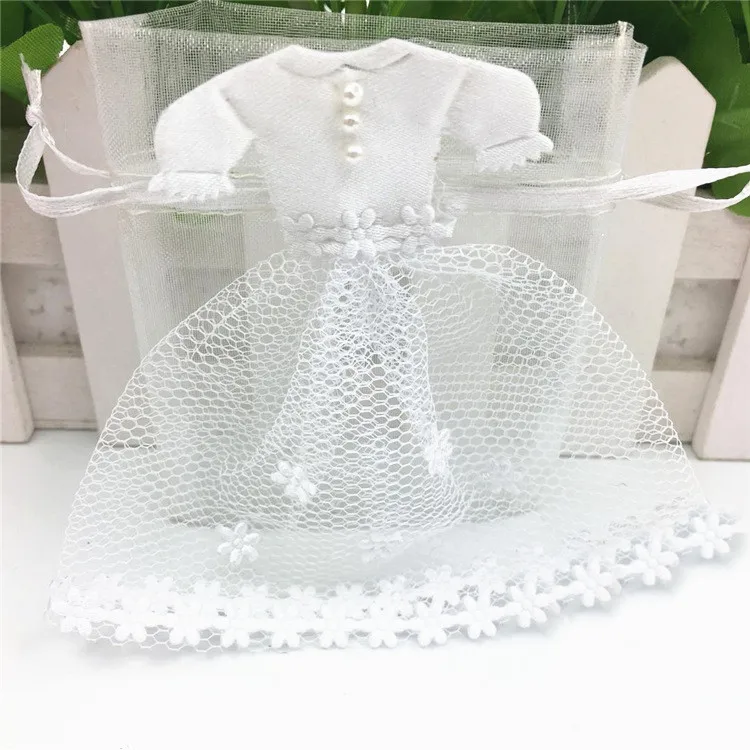 Dress PKG009(50), платье невесты и жениха костюм-смокинг тканевый мешок конфет свадебной вечерние подарок упаковка сумка - Цвет: Dress
