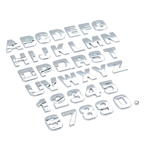 Автомобильные 3D наклейки «сделай сам», 25 мм, буквы алфавита, эмблема, хромированный цифровой значок, логотип автомобиля, металлические автомобильные аксессуары