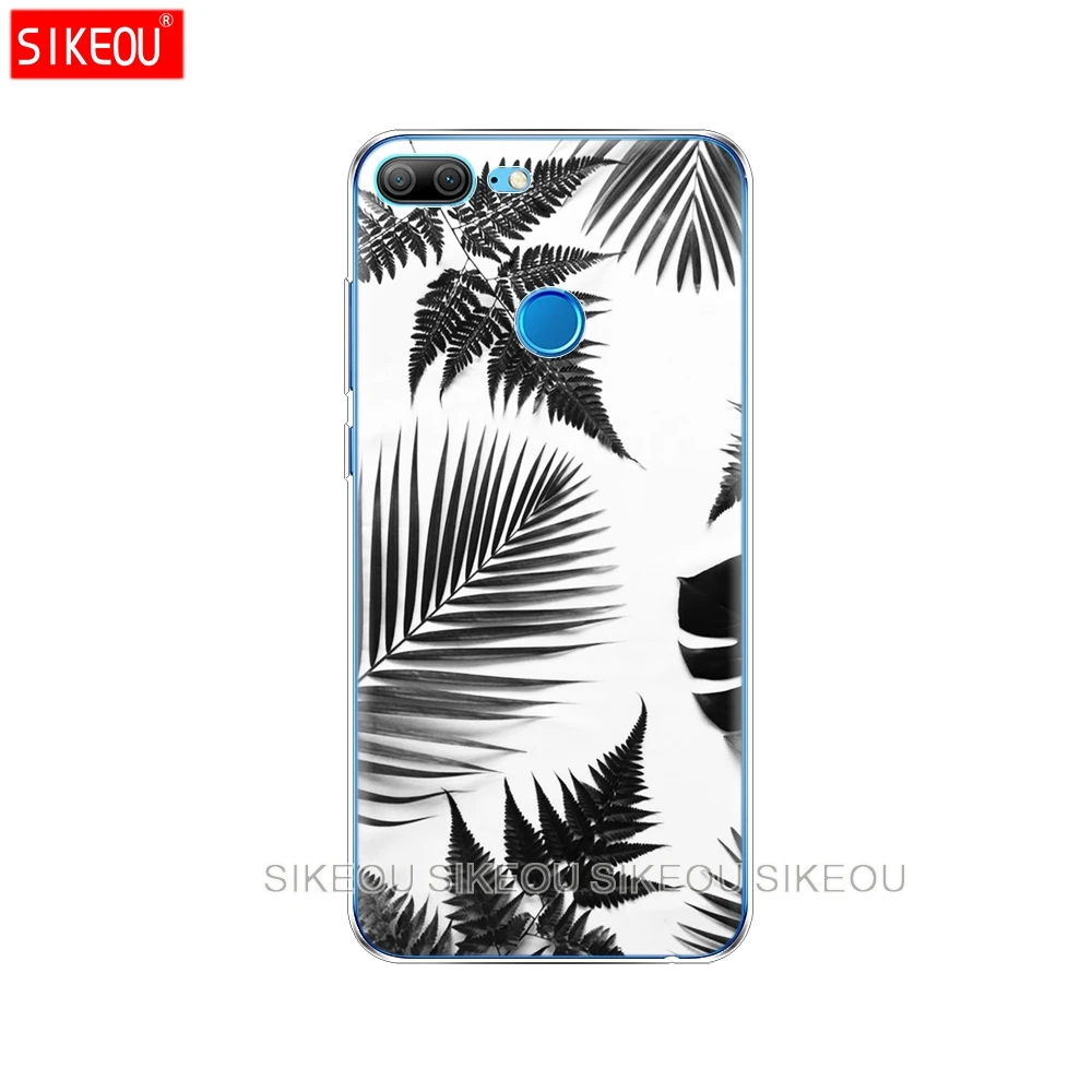 Силиконовый чехол для Huawei Honor 10 V10 3c 4C 5c 5x 4A 6A 6C pro 6X 7X 6 7 8 9 LITE черный белый с пальмами