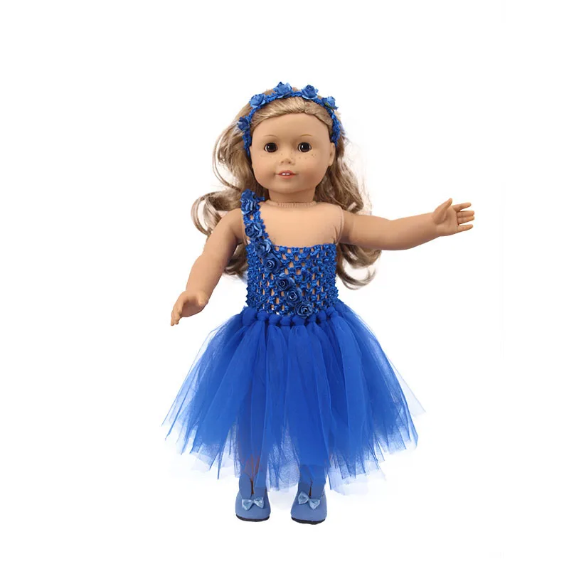 LUCKDOLL5 цвет свадебное платье подходит 18 дюймов Американский 43 см Кукла одежда аксессуары, игрушки для девочек, поколение, подарок на день рождения