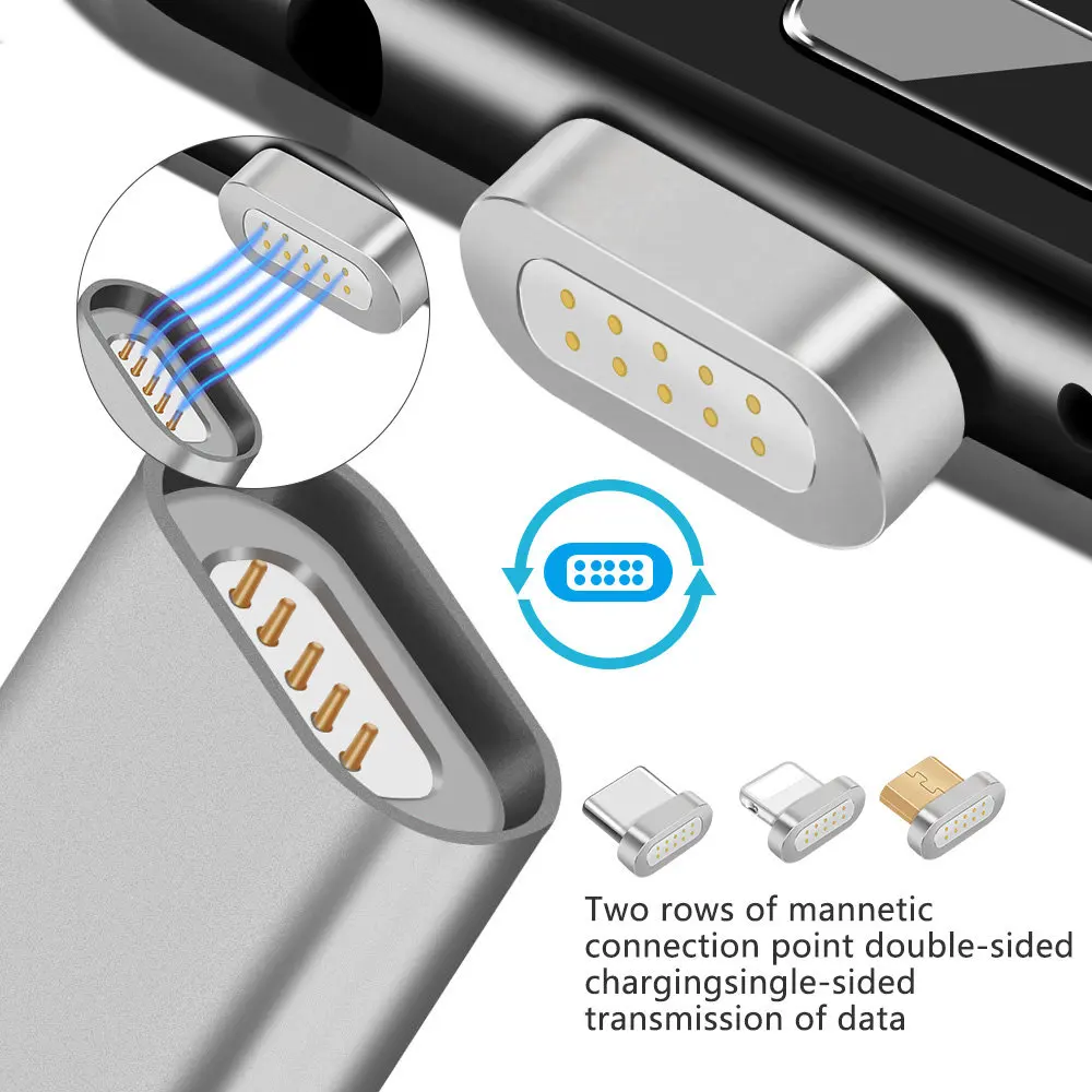 Магнитный кабель OLAF Micro usb type C адаптер для быстрой зарядки телефона Microusb