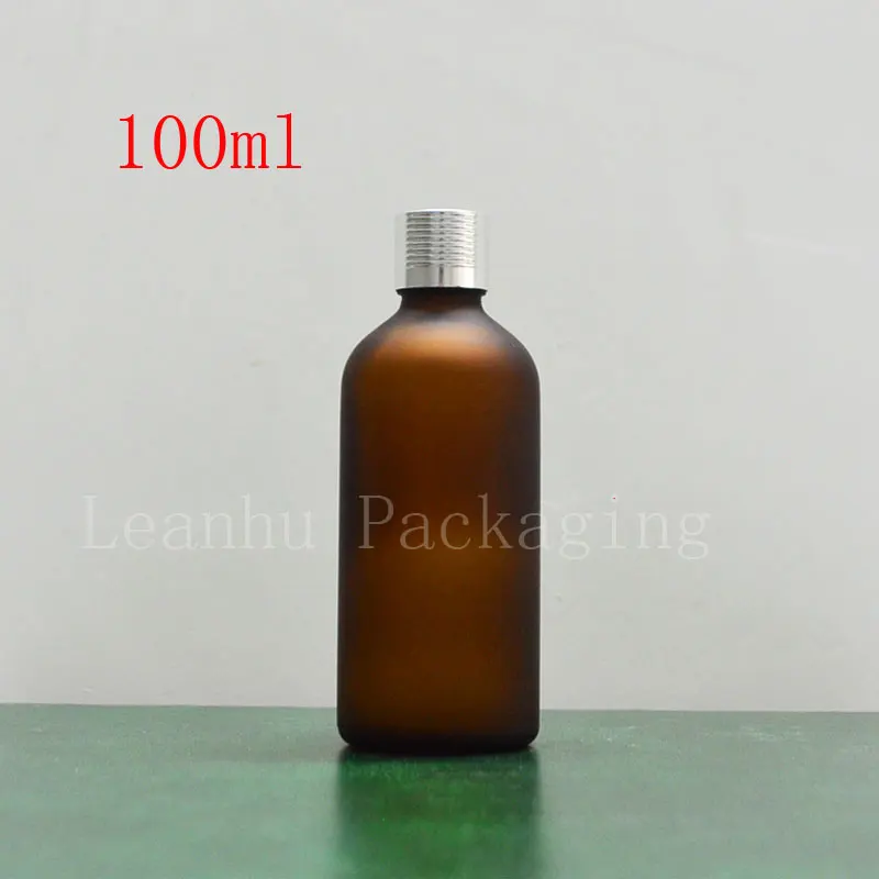 Brown frosted 100ml oil bottles wholesale bottle with a screw cap bottles capsule bottle points bottling