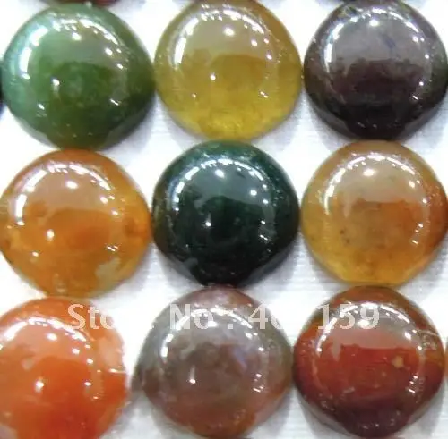 8 мм индийский агат Круглый драгоценный камень кабошон ювелирные бусы для колец