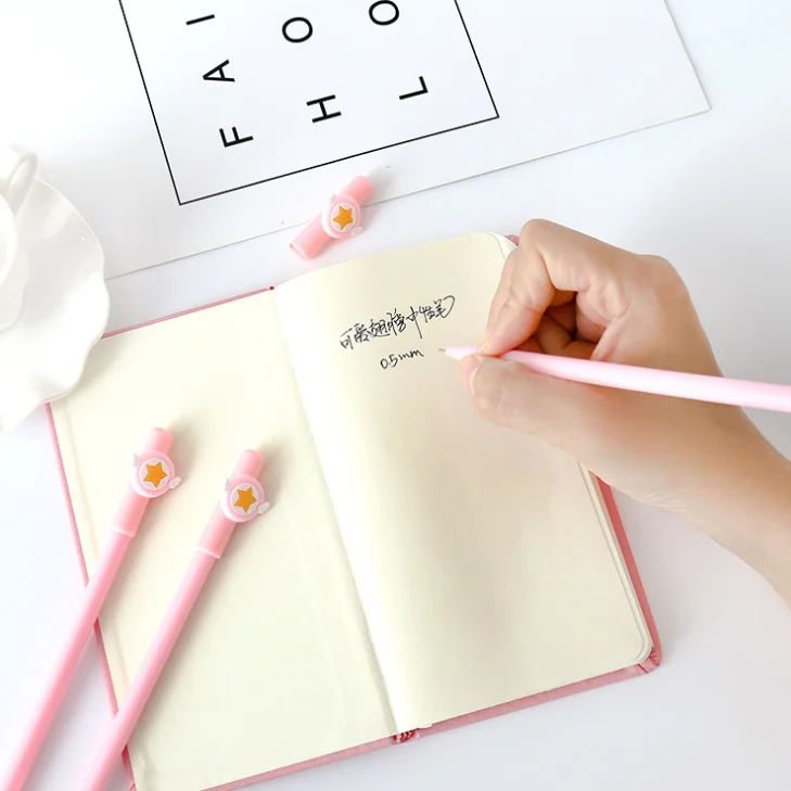 

32 pcs/lot Cute Star Gel pens for writing 0.5mm Black ink pen Scepter Card Captor Signature Pen Stationery School Supplies Gift