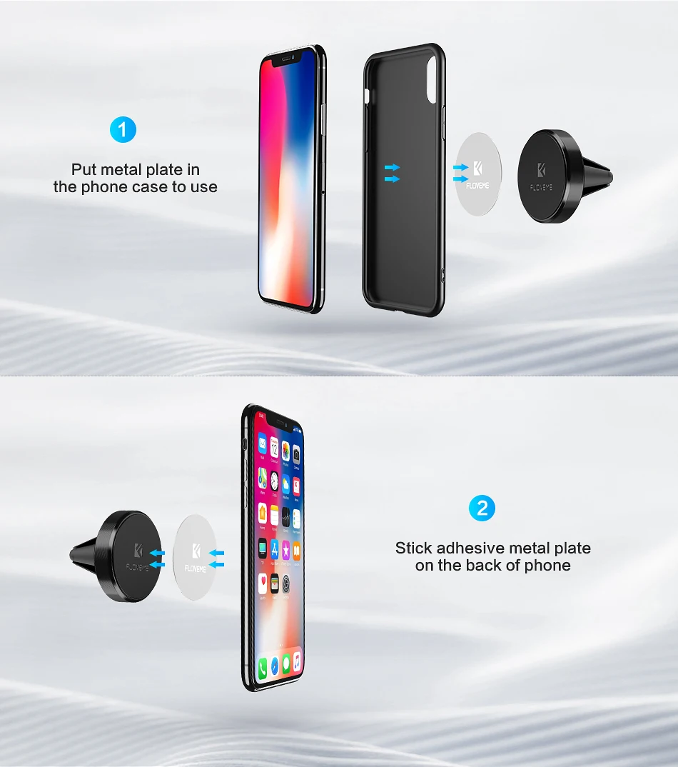 FLOVEME магнитный автомобильный держатель для телефона на магните для iPhone samsung S8 Xiaomi Универсальный мобильный телефон магнит крепление, устанавливаемое на вентиляционное отверстие в салоне автомобиля, автомобильный держатель, подставка, gps