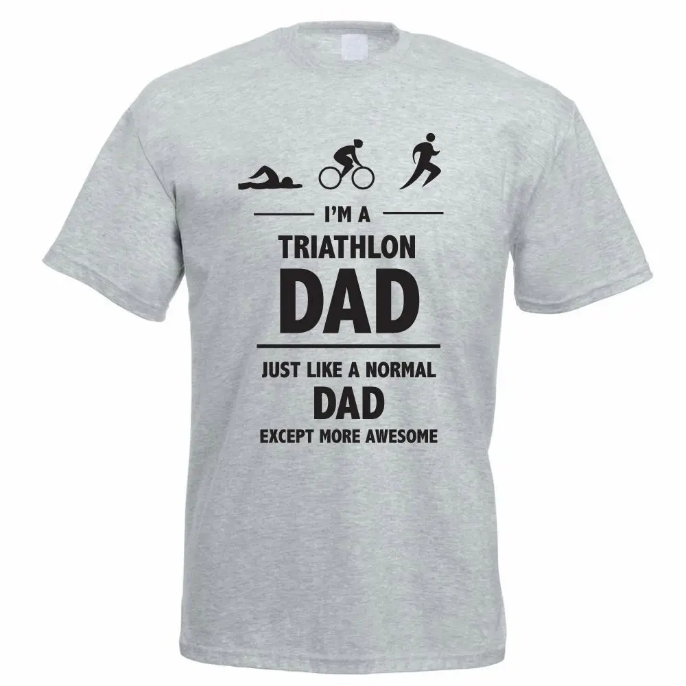 Модная повседневная мужская футболка I'm A Triathlon Dad рубашка триатлера дня отца