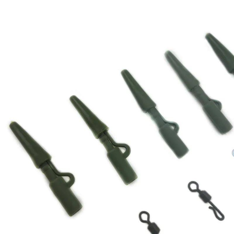 

1Set 40pcs Carp Fishing Lead Clips Quick Change Snap Clips and Tail Rubber Connector for Carp Fishing Rigs Fish Tool Accessories