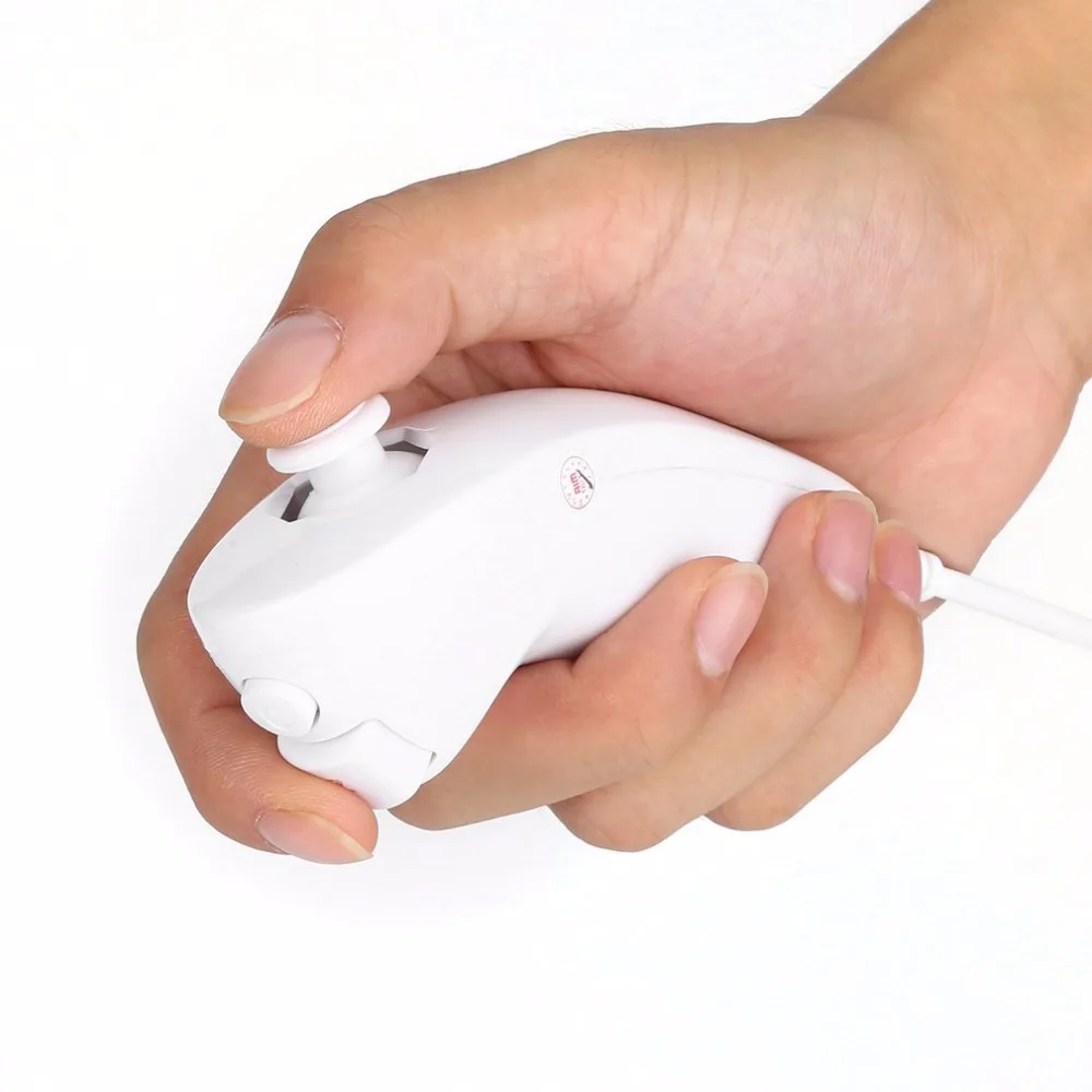 Portable Nunchucks Controller Remote Gamepad Joystick Video Game Gaming Controller For Nintendo Wii Game Console White