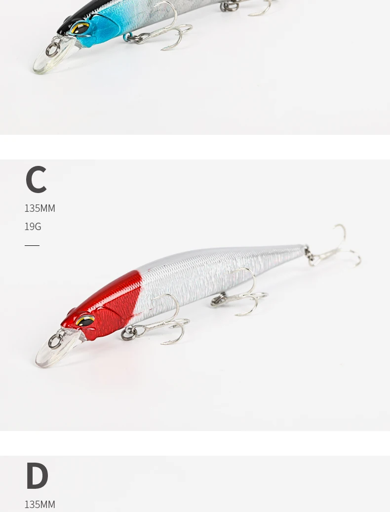 Рыбалка Lure135mm 19 г реалистичные Мульти Щука муски Жесткий гольян литье приманка Swimbait тройной крючок воблер качество воблер для мелкой рыбы