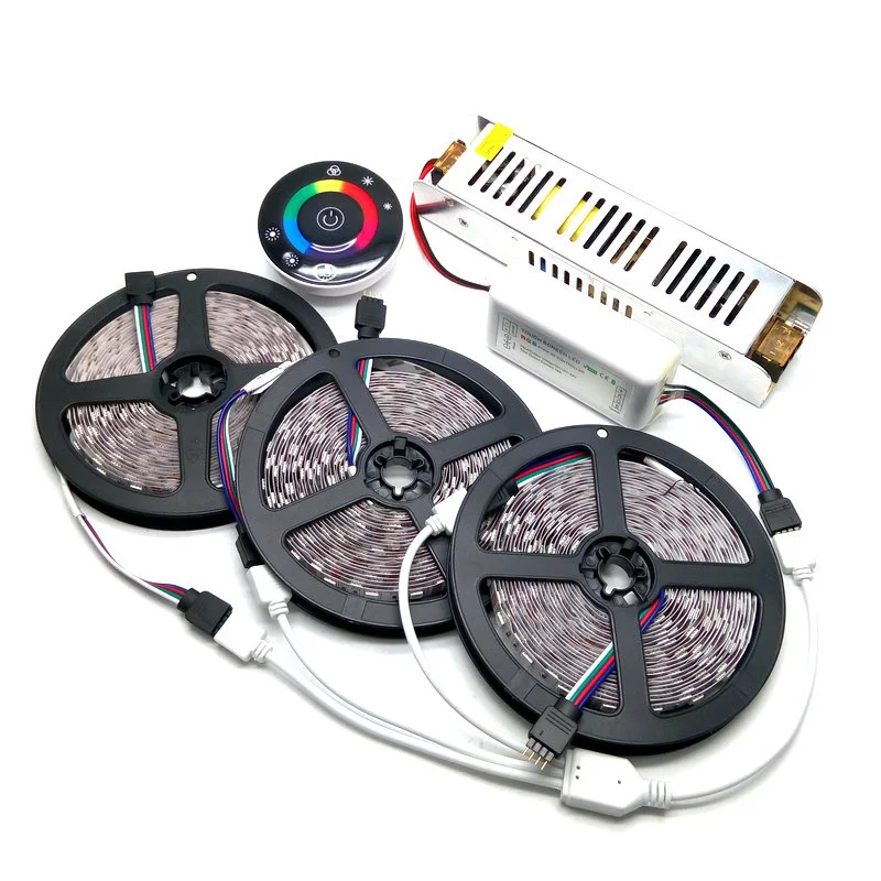 IP20/IP65 водонепроницаемая светодиодная лента 5 м/10 м/15 М 5050 RGB с 7 кнопками
