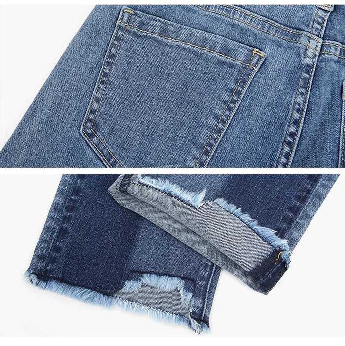 LEIJIJEANS, Новинка осени, высокая улица, с боковыми вставками, синего цвета, размера плюс XL, высокая талия, деним, длина по щиколотку, тонкие прямые джинсы для женщин 7064