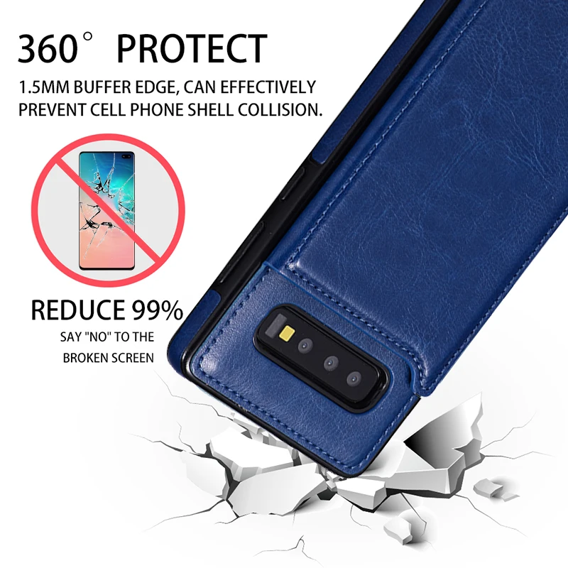 Чехол для samsung Galaxy S10e S10 Plus Note 9 8 Роскошный PU кожаный держатель для карт телефона задняя крышка чехол для samsung S9 S8 Plus чехлы