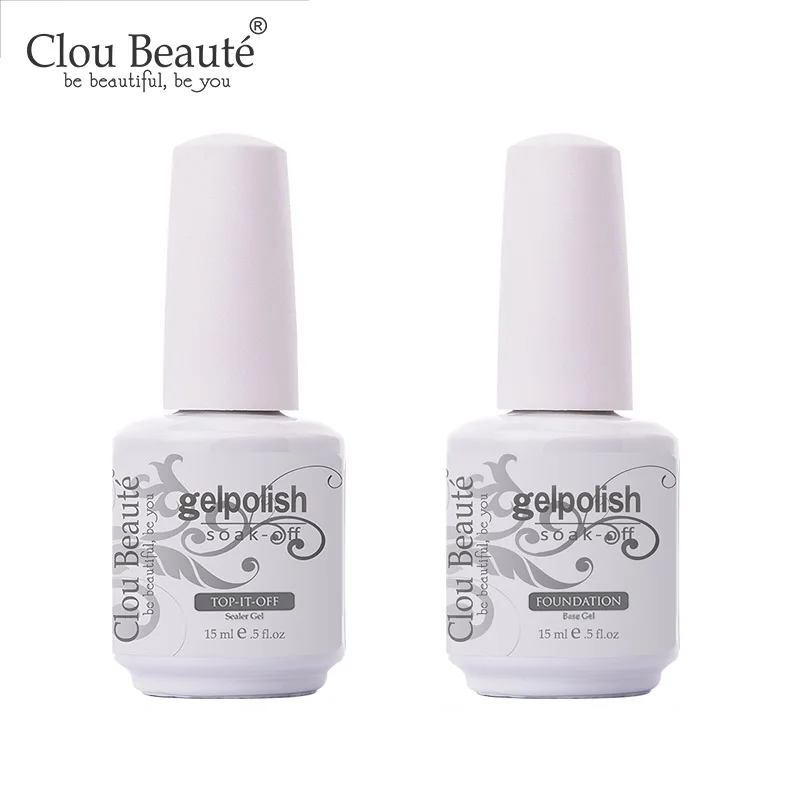 Clou Beaute цвет 15 мл Гель-лак для живописи гель для ногтей полуперманентный УФ лак для ногтей Soak Off Белый гель лак для ногтей - Цвет: Base Top