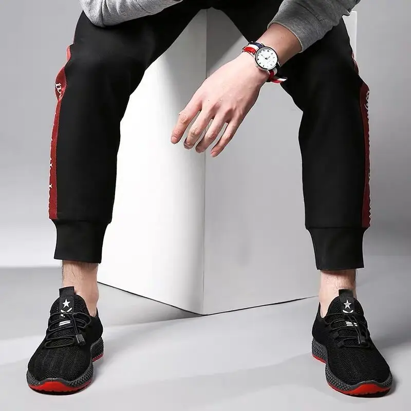 Men's Breathable Work Safety Mens Sports Platform Shoes Casual For Male Men Outdoor Sneakers Zapatos De Hombre Loafers Trainers | Обувь