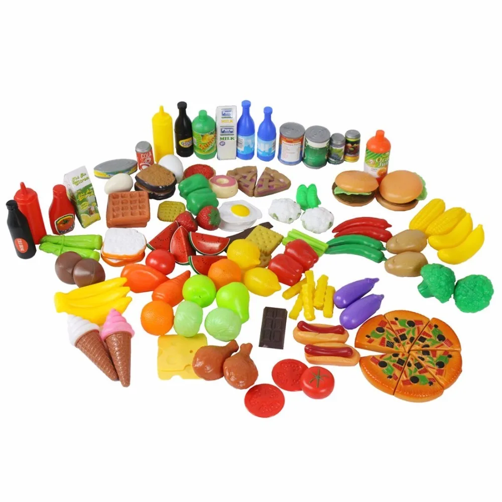 Play Food пластиковые поддельные пищевые игрушки набор для детей кухонный детский