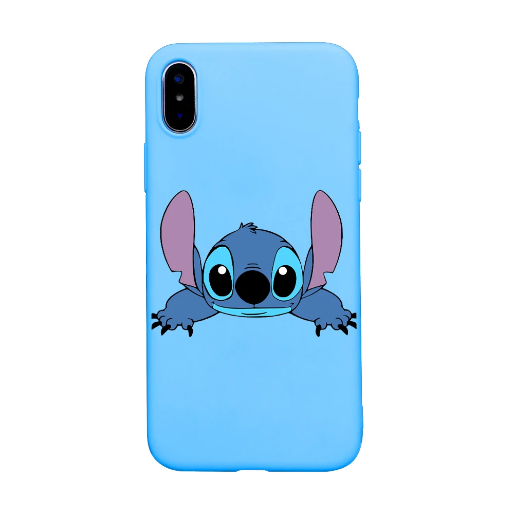 Милый чехол для телефона для iphone 8, 7, 6, 6s Plus, 5S, SE, Ститч, мультипликационный, разноцветный, мягкий, TPU, чехол для телефона для iphone X, XS, XSMAX, XR, чехол - Цвет: blue-4310