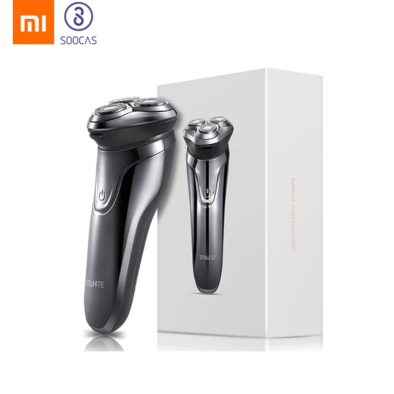 XIAOMI Mijia Soocas SO WHITE ES3 3D электрическая бритва USB 3 головка светодиодный дисплей