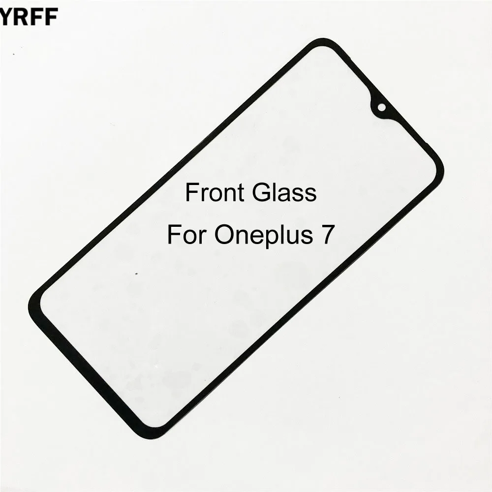 Мобильная передняя панель стекло для Oneplus 7 6T 6 Переднее стекло внешняя стеклянная крышка Замена панели