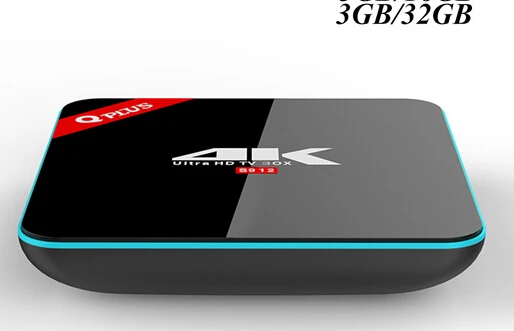 3G 32G Qplus Amlogic 912 64 бит Восьмиядерный 3g 32G Android 7,1 tv box 4K H.265 2,4G+ 5G двойной Wifi 1000M LAN Смарт медиаплеер Qplus - Цвет: 3G 32G