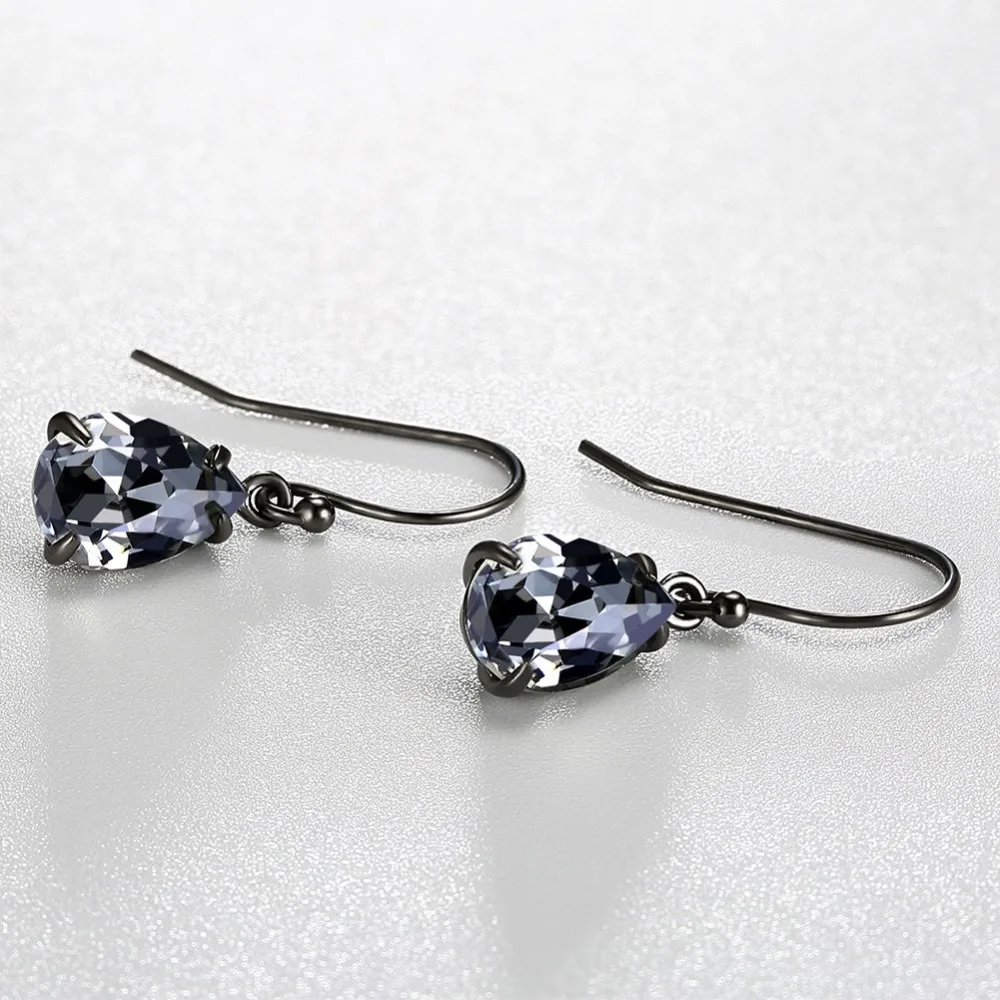 Женские серьги-капли LEKANI из кристаллов Swarovski серьги в ретро-стиле 925 пробы с