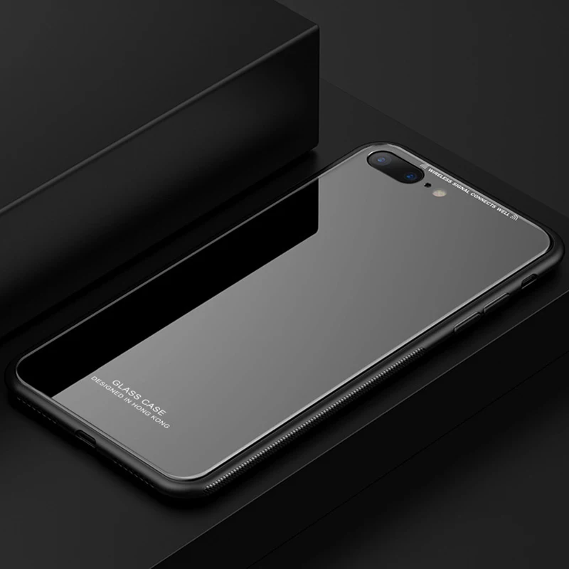 Черный Для iPhone 6 6S Plus чехол ZROTEVE Роскошный чехол для Apple iPhone 7 Plus чехол TPU Edge закаленное стекло крышка чехол для iPhone 8 Plus - Цвет: Черный