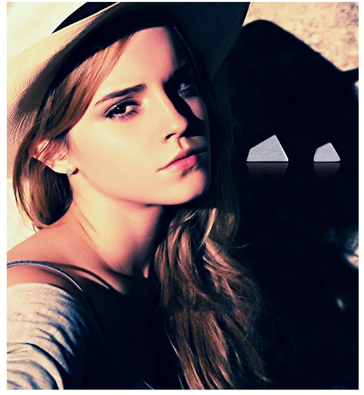 Серьги-пусеты Flyleaf из стерлингового серебра 925 пробы с геометрическим узором для