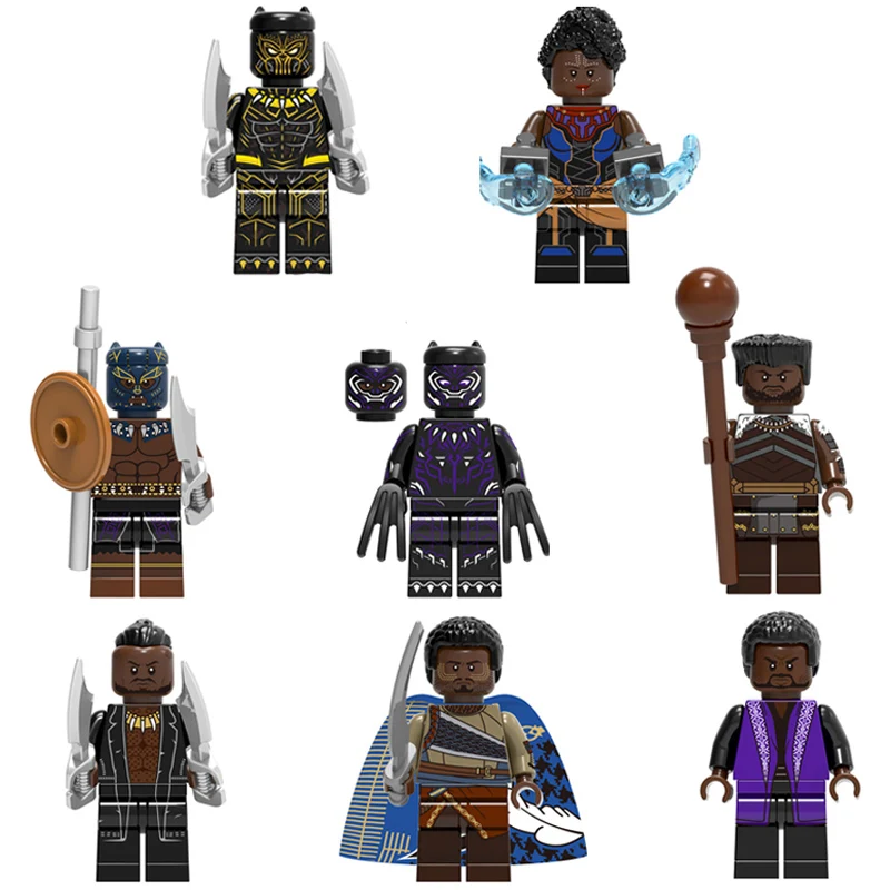 Строительные блоки Черная пантера M'baku Shuri W'kabi Eric Super Heroes кирпичи Подарочные