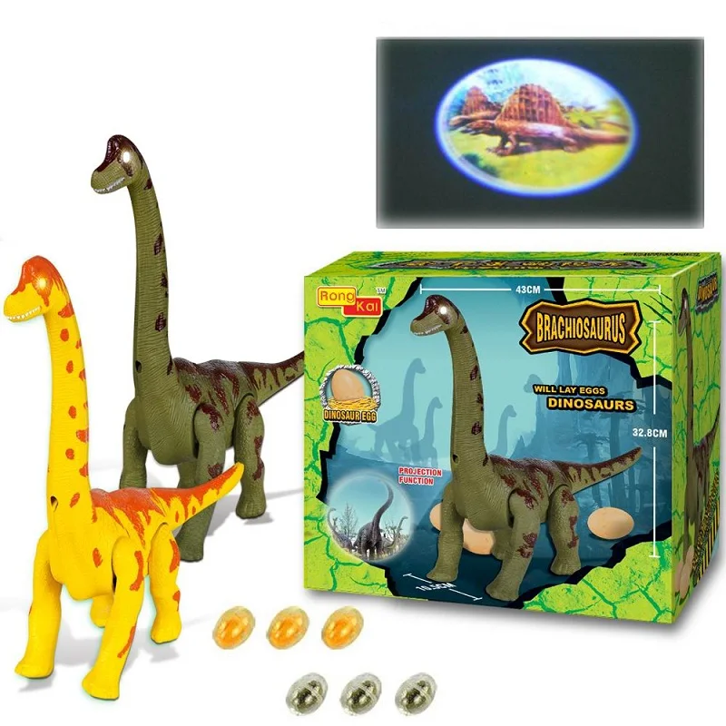 

Jurassic Park Lost World Electric light projection will lay eggs Dinosaurs Toys crawling Long-necked Electric dinosaur Toys