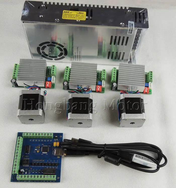3 осевой комплект mach3 CNC USB шаговых драйвера TB6600 + контроллер шагового двигателя 100
