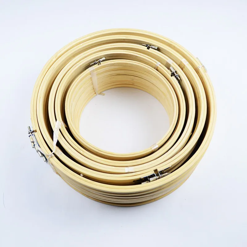 Бамбуковые обручи с вышивкой крестообразные прилипающие рамки для свадебных