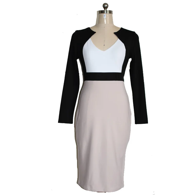 Весеннее Новое поступление 2016 женские платья в стиле пэчворк v-образный вырез