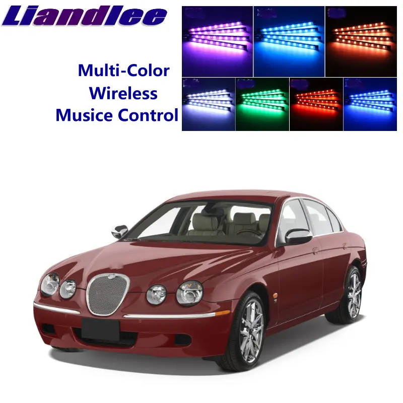 Liandlee автомобильный неоновый изменяющий цвет свет Atmibient Inside Footwell Light для Jaguar S Type 2000