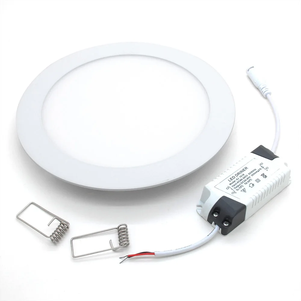 Free shipping 1PCS 6W Warm White/Natural White/Cold White LED ceiling recessed grid downlight round panel light + drive | Лампы и
