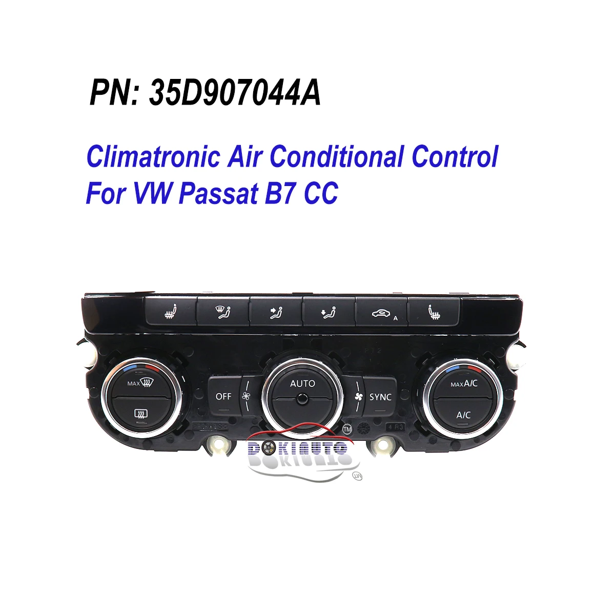 35D 907 044D Climatronic Air Condition Control Switch Panel AC Seat Heater For VW Passat B7 CC Tiguan Golf 6 35D907044D | Автомобили и