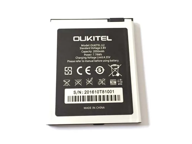 Горячая Распродажа Oukitel U2 Батарея оригинал высокое качество 2050 мАч Замена для