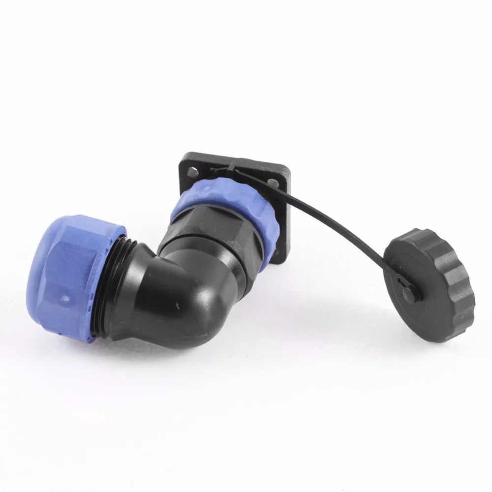 Квадратный водонепроницаемый локоть для авиационного кабеля SD28 28 мм 24 контакта