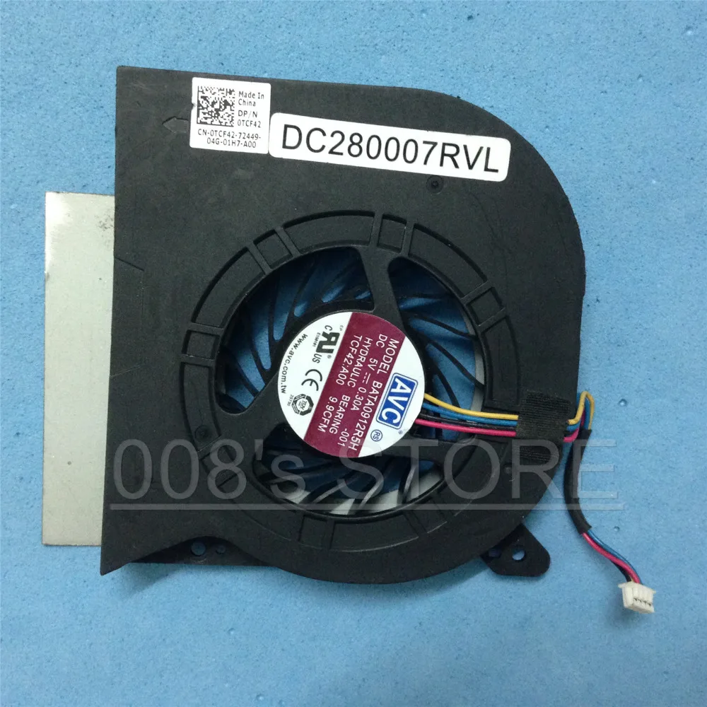 Ноутбук Процессор охлаждающий вентилятор Cooler для DELL Latitude E6410 E6510 BATA0912R5H 0.3A CN 0TCF42
