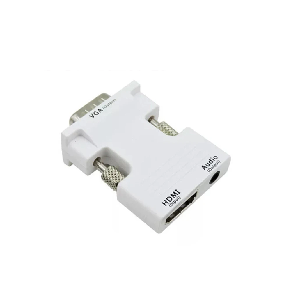 Черный белый цвет HD 1080 P HDMI адаптер Женский VGA Мужской с кабель аудиовыхода