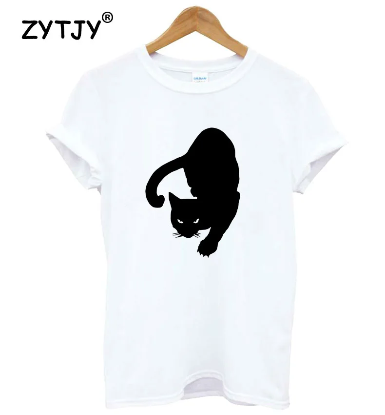 

Alert Cat Print Women tshirt Cotton Casual Funny t shirt For Lady Girl Top Tee Hipster Drop Ship Y-57