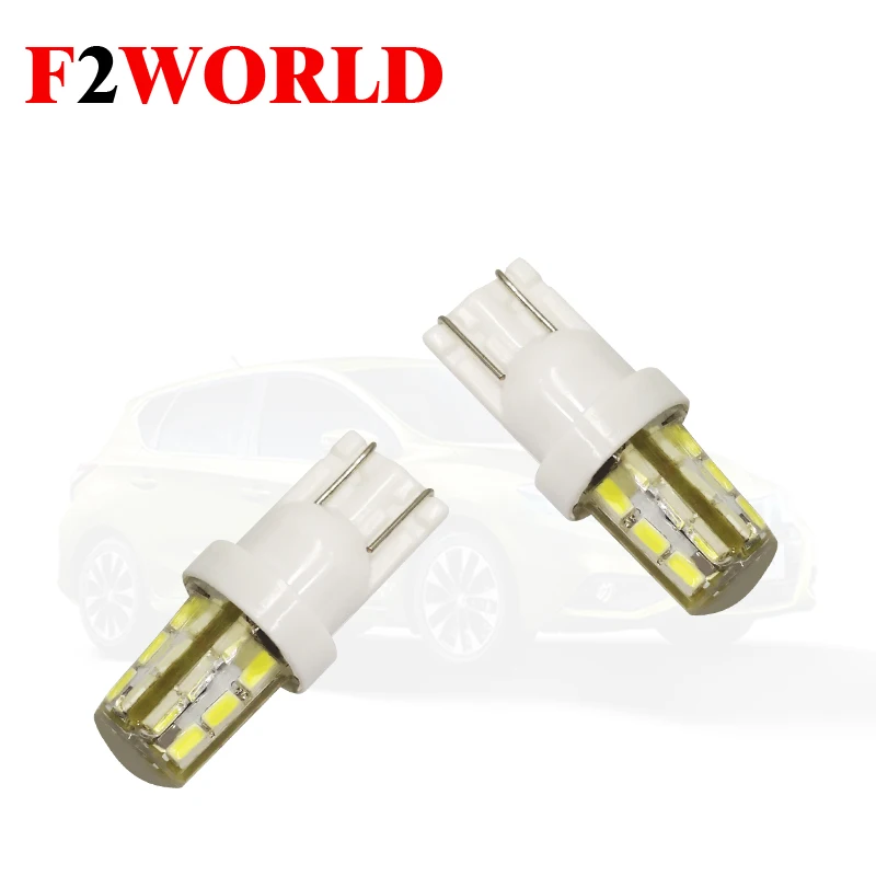 4 шт * T10 168 194 Водонепроницаемый 24 SMD 3014 Светодиодный Силиконовое защитное покрытие
