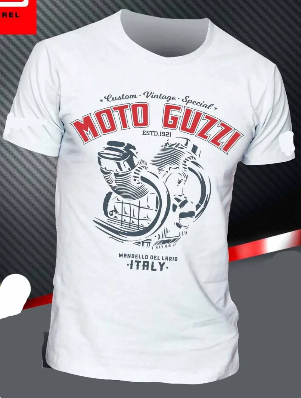 Новая футболка с графическим принтом Guzzi Aquila V Engine Stelvio Griso California Невада V7