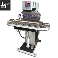 rotary tampo print machine 4 color auto conveyor pad printer for water meter