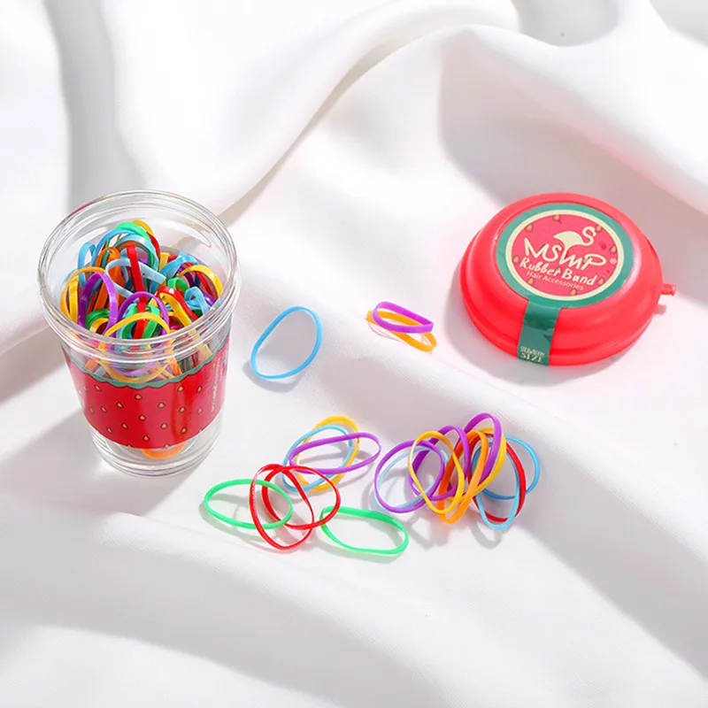

CHIMERA Hair Rubber Bands 3Pack Colorful Disposable Elastic Hair Ties Ring Scrunchie Rope Gum Accessories for Girls Kids Women