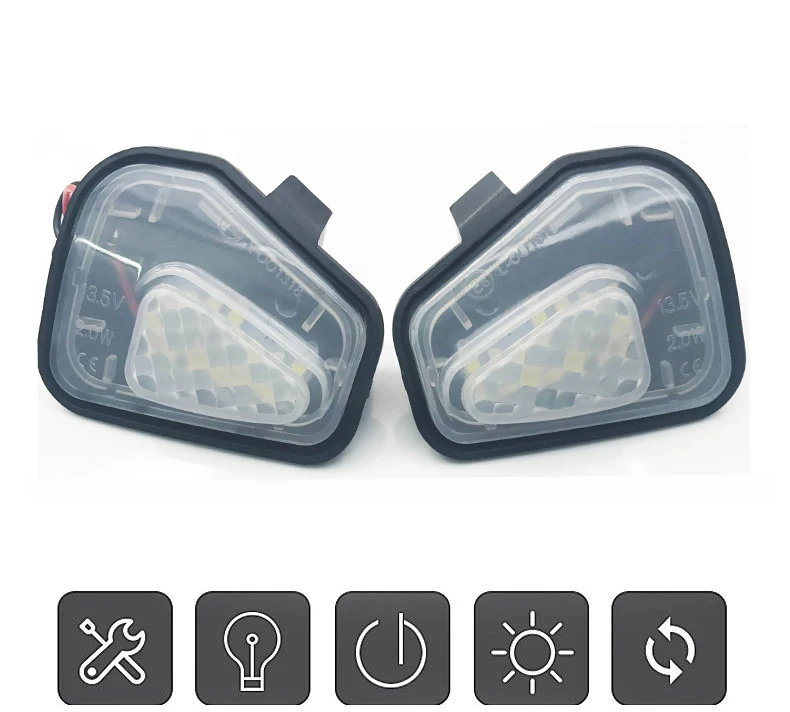 Пара 18-SMD Светодиодный прожектор приветственные лампы для Volkswagen Passat B7 Passat CC Scirocco MK3 2009 под боковым зеркалом