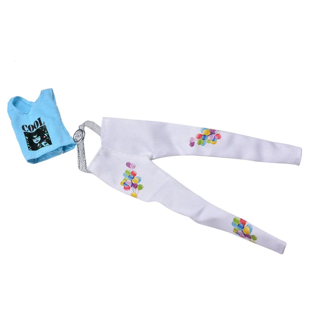 2 шт./компл. синий жилет белые брюки для кукол летняя крутая Одежда костюм 11 дюймов