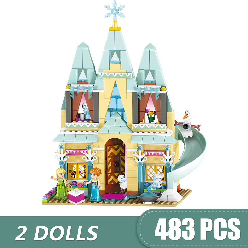 519 шт. маленькие строительные блоки игрушки совместимые с Lepinging Arendelle Castle