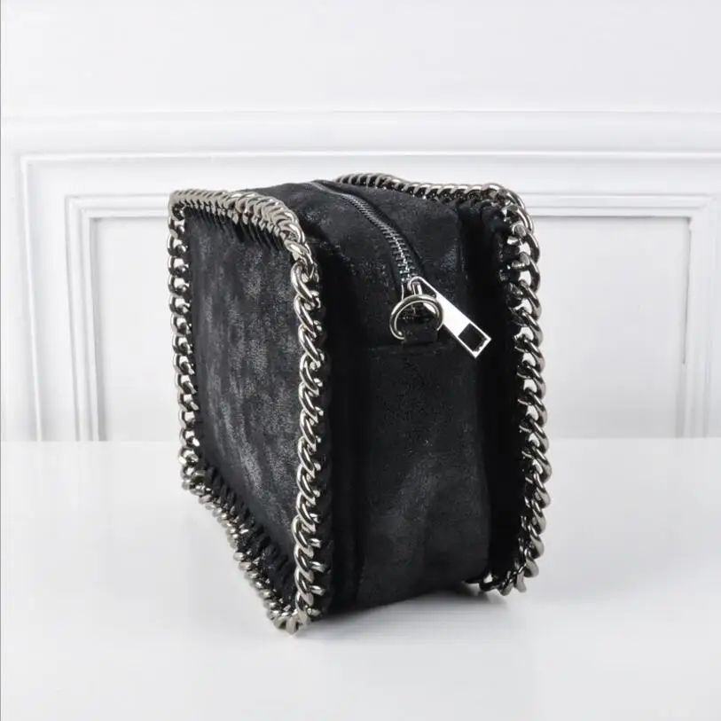 Eusnu Моды Цепи Края шутник Немного хлеба Женщины сумку Crossbody сумки На Ремне Кожаные