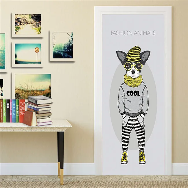 A02 Креативные 3D наклейки на дверь DIY домашний декор самоклеющиеся обои на дверь водостойкая Фреска для спальни гостиной - Цвет: A02