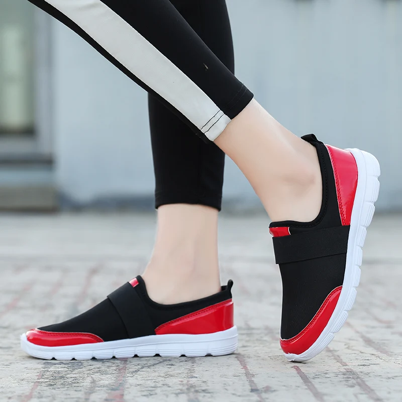 2019 Plus Size Running Shoes Women Outdoor Walking Sneakers Female Slip on Jogging Footwear Sapatos Mulher Zapatos Mujer |